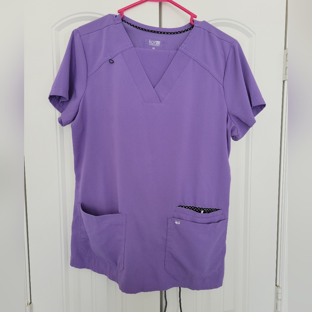 Koi Women's Purple Scrub set